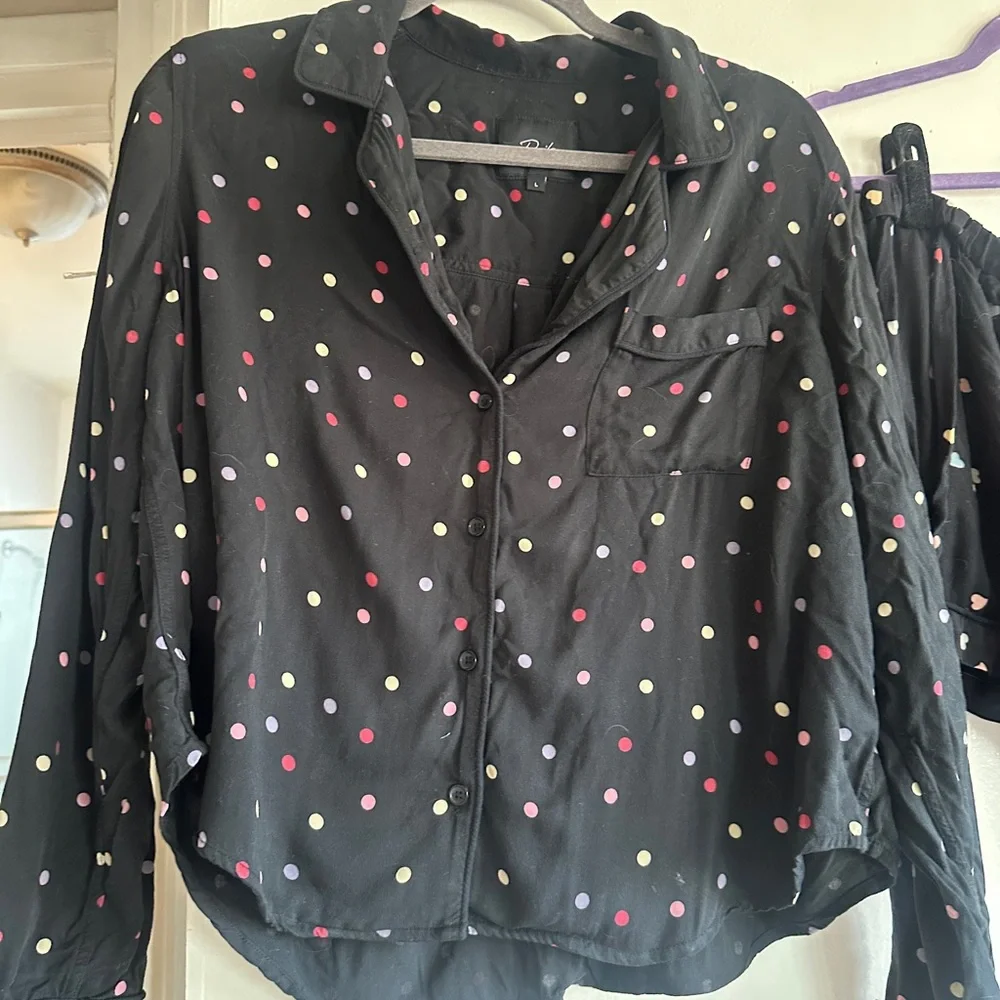 Rails Black Polka Dot and heart Pajama Set - Picture 2 of 5